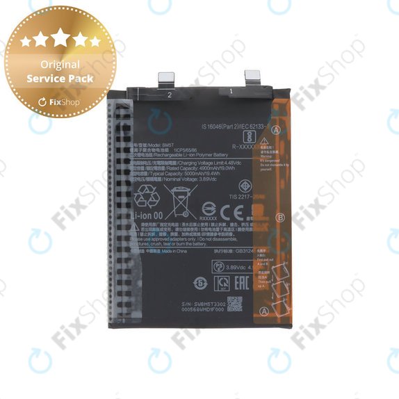 Akku für Xiaomi 13T 2306EPN60G, Redmi Note 13 Pro 4G 23117RA68G 2312FPCA6G, 5000mAh, BM5T, Genuine Service Pack