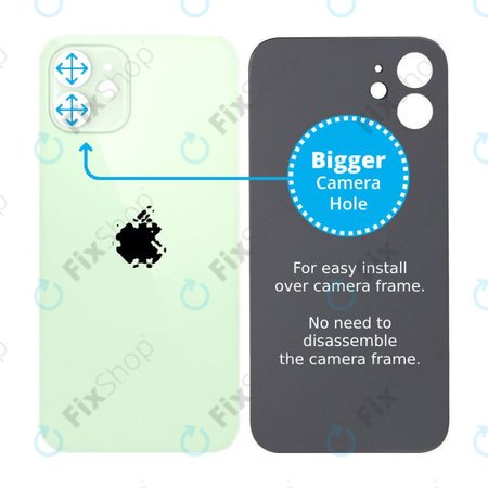 Apple iPhone 12 - Backcover Glas Vergrössertes Ringloch für die Kamera (Green)