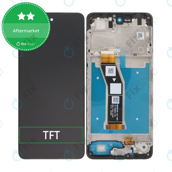 Motorola Moto G04 - LCD Display + Touchscreen Front Glas + Rahmen (Black) TFT