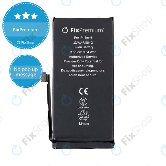 Akku Batterie für iPhone 13 Mini, 2406mAh, DIAGNOSTIC