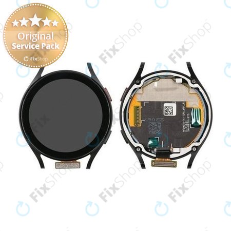 Samsung Galaxy Watch 4 44mm R870 R875 - LCD Display + Touchscreen Front Glas + Rahmen (Black) - GH97-26410A Genuine Service Pack
