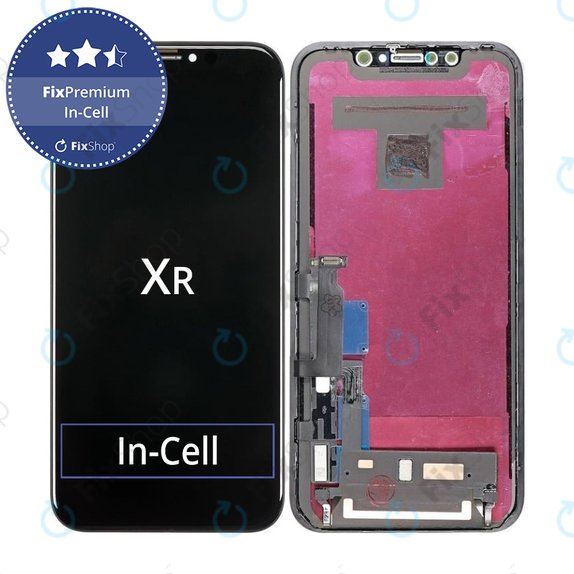 Display In-Cell für iPhone XR, Touchscreen-Glas mit Rahmen, FixPremium