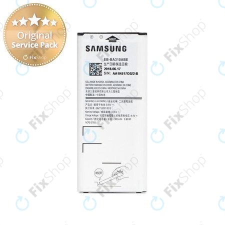 Samsung Galaxy A3 A310F (2016) - Akku Batterie EB-BA310ABE 2300mAh - GH43-04562A, GH43-04562B Genuine Service Pack