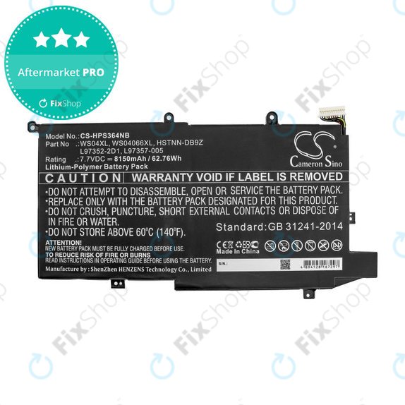 Akku batterie für HP Spectre X360 14-EA0002NI, X360 14-EA0002NX, 8150mAh, Li-Pol, 7.7V, WS04XL, HQ