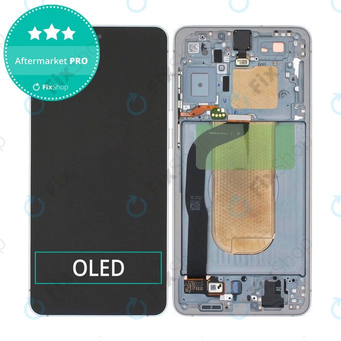 Samsung Galaxy S25 Edge - LCD Display + Touchscreen Front Glas + Rahmen (Titanium Silver) OLED