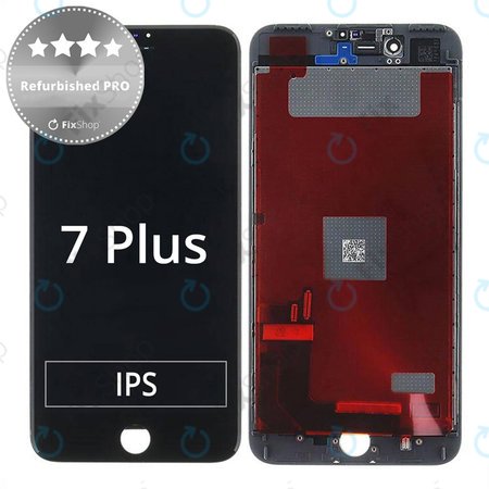 Apple iPhone 7 Plus - LCD Display + Touchscreen Front Glas + Rahmen (Black) Refurbished PRO