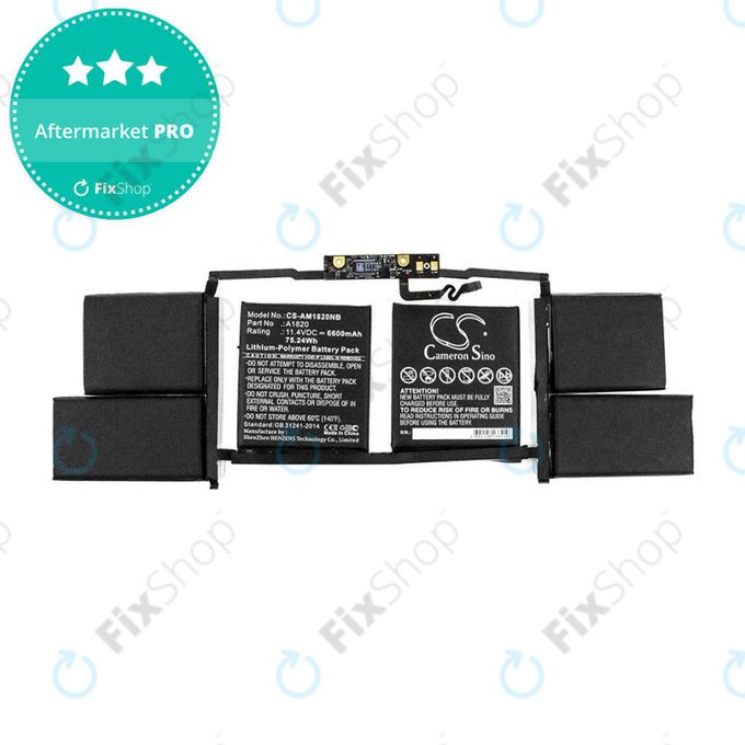 Apple MacBook Pro 15" A1707 (Late 2016 - Mid 2017) - Akku Batterie A1820 6600mAh HQ