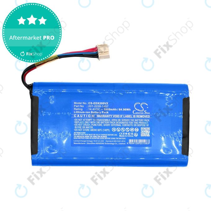 Akku batterie für Ecovacs Deebot X2 Omni, 5900mAh, Li-Ion, 14.4V, 201-2228-1457, HQ