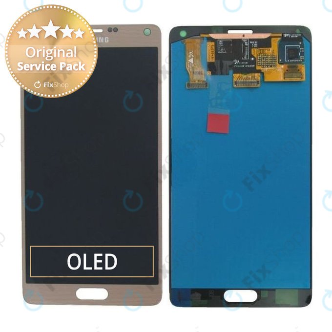 Samsung Galaxy Note 4 N910F - LCD Display + Touchscreen Front Glas (Bronze Gold) - GH97-16565C Genuine Service Pack