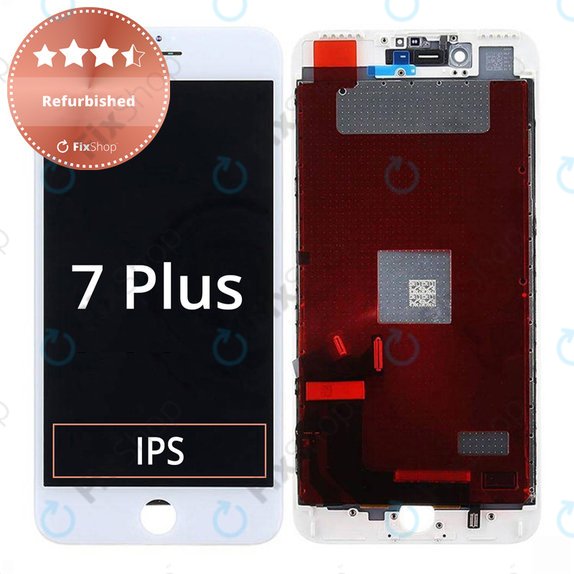 Display für iPhone 7 Plus, White, Touchscreen-Glas mit Rahmen, Refurbished