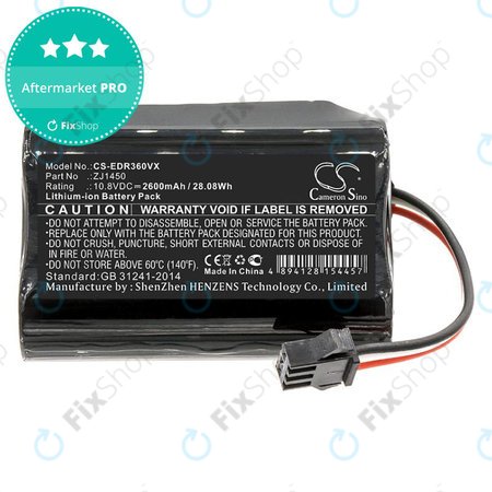 Akku batterie für Ecovacs D36, DA60, DA611, DB35, TCR360, 2600mAh, Li-Ion, 10.8V, ZJ1450, HQ