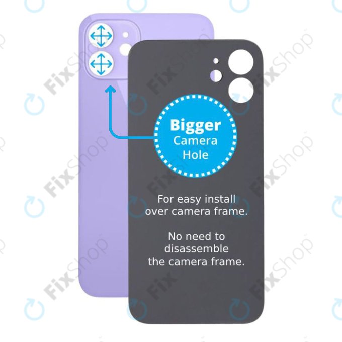 Apple iPhone 12 - Backcover Glas Vergrössertes Ringloch für die Kamera (Purple)
