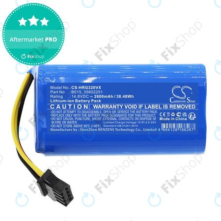 Akku batterie für Hoover HGO31, HGO32, HGO33, 2600mAh, Li-Ion, 14.8V, B015, HQ