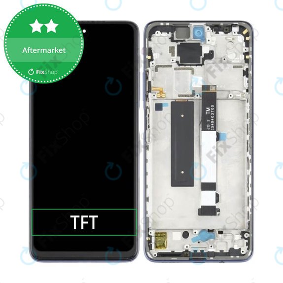 Xiaomi Mi 10T Lite 5G - LCD Display + Touchscreen Front Glas + Rahmen (Pearl Gray) TFT