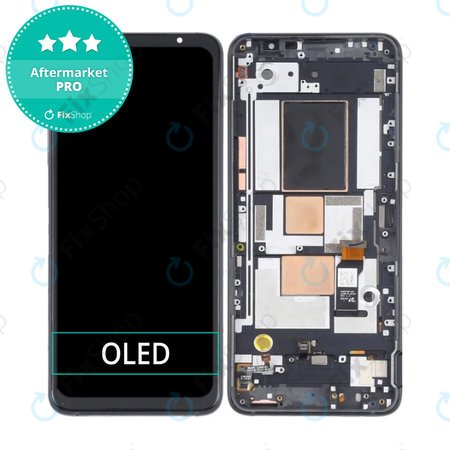 Asus ROG Phone 5 ZS673KS - LCD Display + Touchscreen Front Glas + Rahmen (Phantom Black) OLED