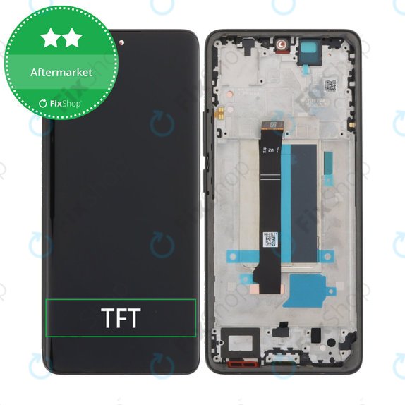 Xiaomi Redmi Note 13 Pro+ 23090RA98C - LCD Display + Touchscreen Front Glas + Rahmen (Fushion Black) TFT