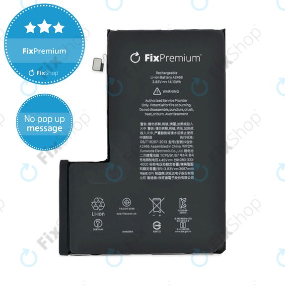 Akku Batterie für iPhone 12 Pro Max, 3687mAh, DIAGNOSTIC