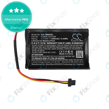 Batterie für TomTom One XL Traffic, XL 30 Europe 31, 1200mAh, Li-ion, 3.7V, FLB0813007089, HQ