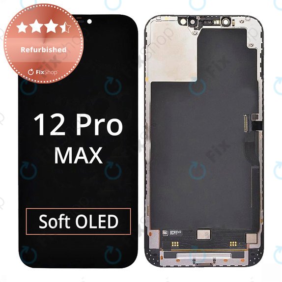 Display für iPhone 12 Pro Max, Touchscreen-Glas mit Rahmen, Refurbished