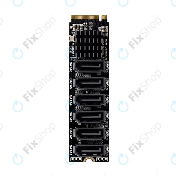 M.2 NVMe Erweiterungskarte mit 6 SATA III Ports