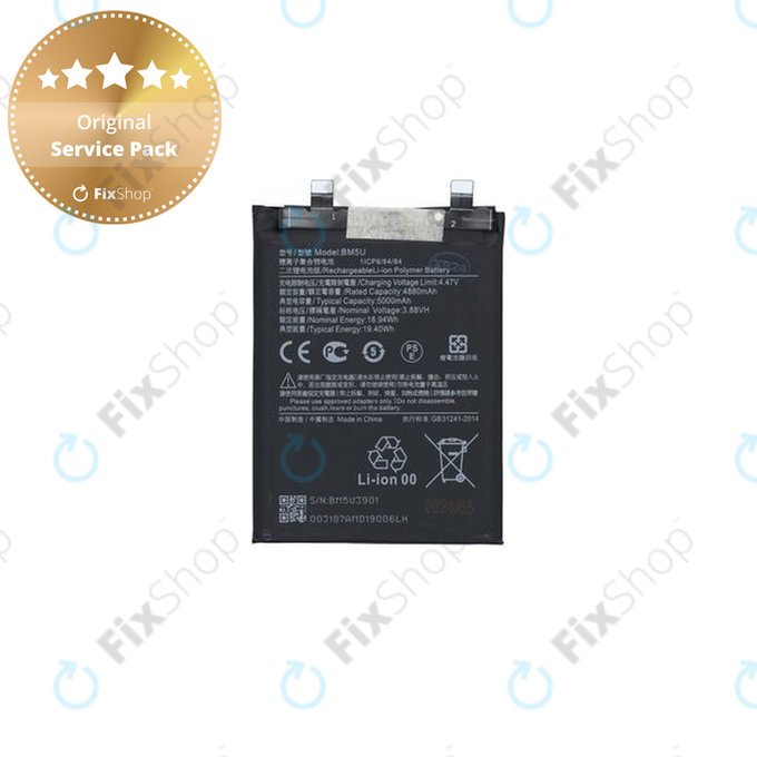 Xiaomi Redmi Note 13 Pro+ 23090RA98C - Akku Batterie BM5U 5000mAh - 1330103000037B Genuine Service Pack