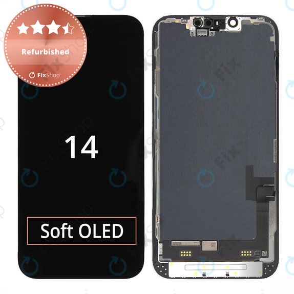 Display für iPhone 14, Touchscreen-Glas mit Rahmen, Refurbished