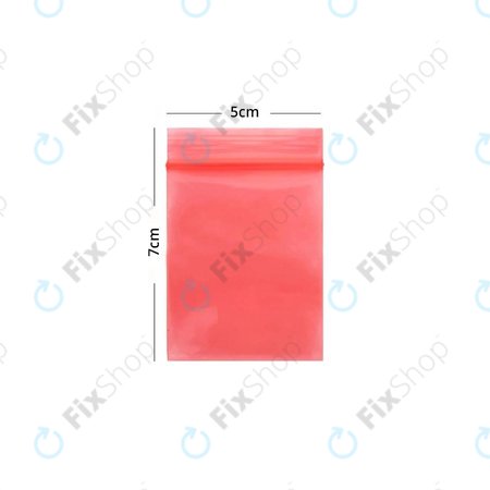 ESD-antistatisch Druckverschlussbeutel (Red) - 5x7cm 100Stk.