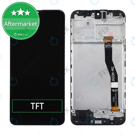 Samsung Galaxy M20 M205F - LCD Display + Touchscreen Front Glas + Rahmen (Black) TFT