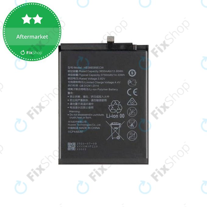 Smartex Black Label Batteria HB386589ECW Per Huawei P10 Plus / Honor 8X / Nova 3i / Honor Play / Mate 20 Lite