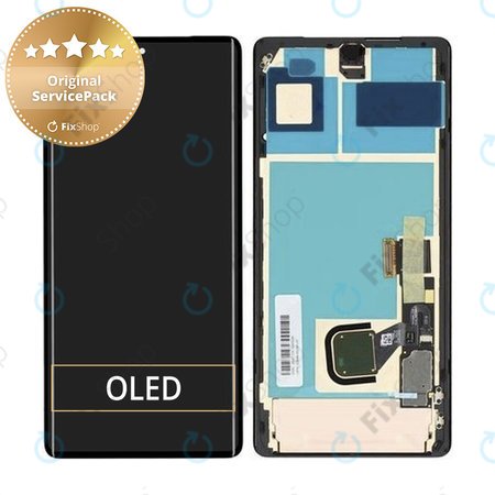 Google Pixel 7 Pro GP4BC GE2AE - LCD Display + Touchscreen Front Glas + Rahmen - G949-00290-01 Genuine Service Pack