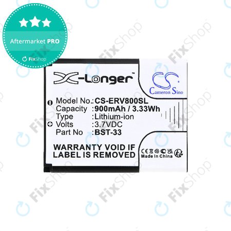 Batterie für Sony Ericsson W595, K790i, K800i, W850i, W900i, W950i, 900mAh, Li-ion, 3.7V, BST-33, HQ
