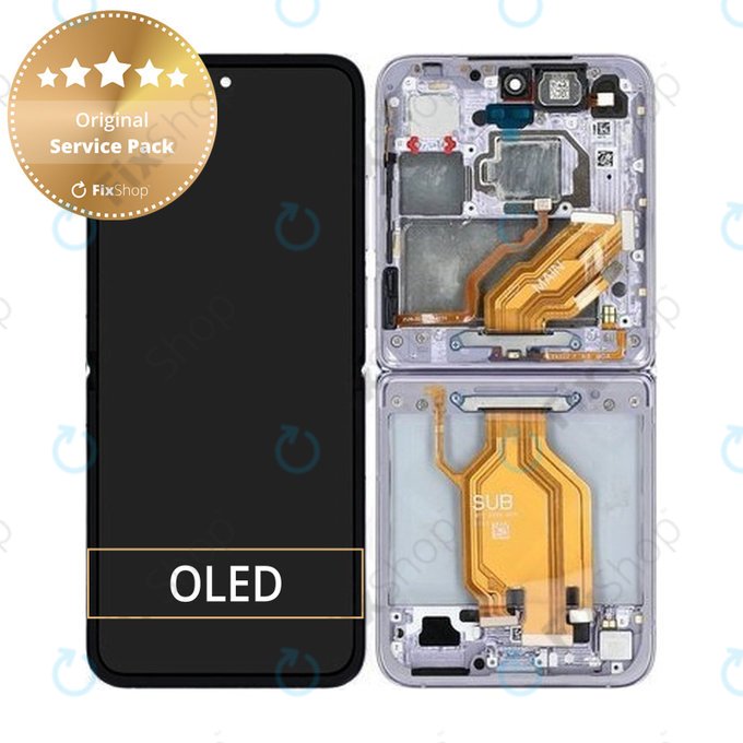 Xiaomi Mix Flip 2405CPX3DC - LCD Display + Touchscreen Front Glas + Rahmen (Purple) - 560003000N800 Genuine Service Pack