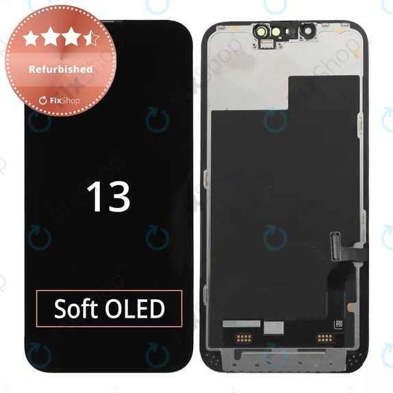 Display für iPhone 13, Touchscreen-Glas mit Rahmen, Refurbished