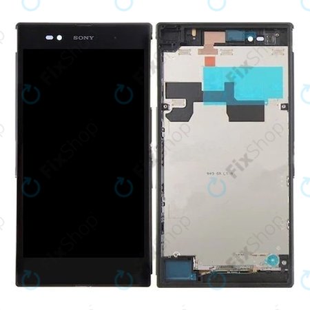 Sony Xperia Z Ultra XL39H - LCD Display + Touchscreen front Glas + Rahmen (Schwarz) - 1275-5108