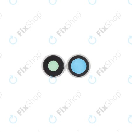 Apple iPhone 16, 16 Plus - Rückfahrkameraglas mit Rahmen (White) - 2Stk.