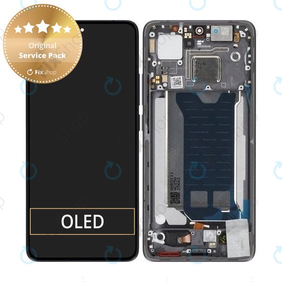 Xiaomi Poco F7 Pro 5G - LCD Display + Touchscreen Front Glas + Rahmen (Black) - 56002300O1100 Genuine Service Pack