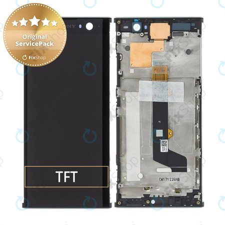 Sony Xperia XA2 H4113 - LCD Display + Touchscreen Front Glas + Rahmen (Black) - 78PC0600020 Genuine Service Pack