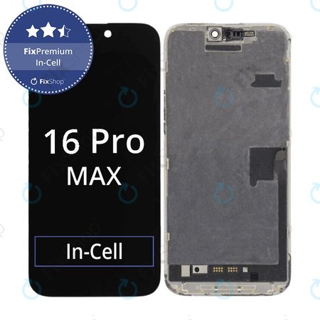 Apple iPhone 16 Pro Max - LCD Display + Touchscreen Front Glas + Rahmen In-Cell FixPremium
