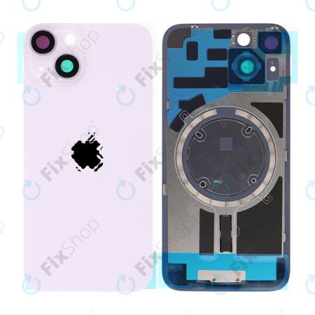 Apple iPhone 14 - Rückgehäuseglas + Kameraglas + Metallplatte + Magsafe-Magnet (Purple)