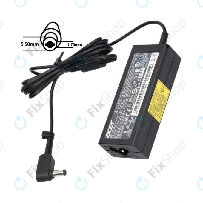 Ladeadapter für Acer, 77011170, 45W, 19V, Schwarz, Genuine Service Pack
