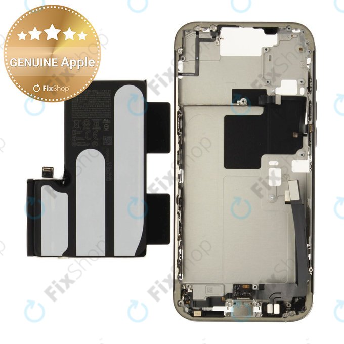 Mittelrahmen mit Batterie für iPhone 16 Pro Max | White Titanium | ZD076-00694 | Genuine Apple