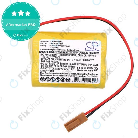Batterie für Beta iSV Amplifier, 2200mAh, Li-MnO2, 6V, BR-AGCF2W, HQ