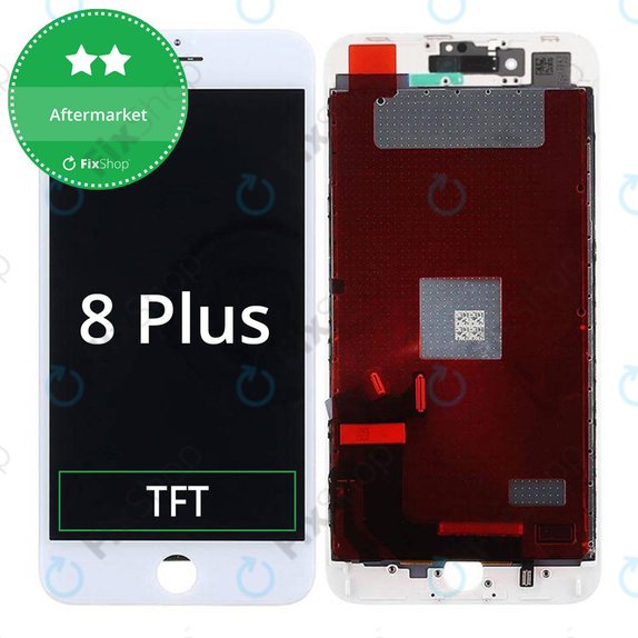 Display für iPhone 8 Plus, White, Touchscreen-Glas mit Rahmen