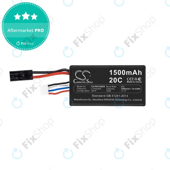 Akku batterie für Parrot Ar.drone 2.0, 1500mAh, Li-Pol, 11.1V, HQ