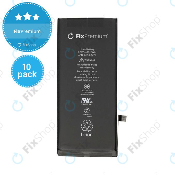 Apple iPhone XR - Akku Batterie 2942mAh FixPremium (10 Pack)