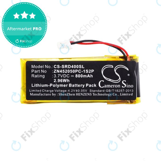 Batterie für Cardo Scala Rider G4, 800mAh, Li-Pol, 3.7V, ZN452050PC-1S2P, HQ
