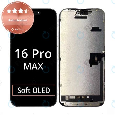 Apple iPhone 16 Pro Max - LCD Display + Touchscreen Front Glas + Rahmen Refurbished
