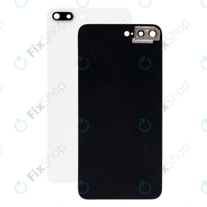Apple iPhone 8 Plus - Backcover Glas mit Kamerahalterung (Silver)