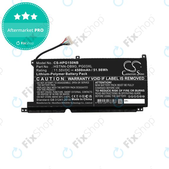Batterie für HP Pavilion Gaming 15,16, Spectre X360 15, 4500mAh, Li-Pol, 11.55V, 3ICP6/60/72, HQ