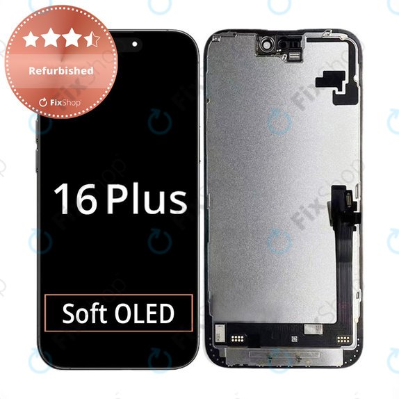 Display für iPhone 16 Plus, Touchscreen-Glas mit Rahmen, Refurbished